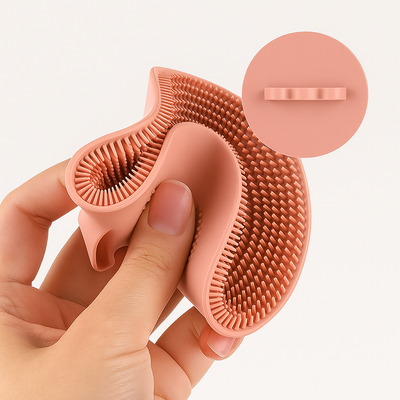 SilkPulse | Silicone Body Scrubber Bath Exfoliating Brush – Hygienic Deep Cleanse – Soft Silicone Bristles – Sensitive Skin Users