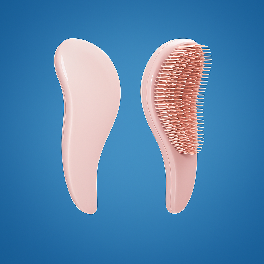 SilkGlide | Detangling Brush – Pain-Free Knot Removal – Anti-Static Flexible Bristles – Gentle Scalp Massage – For Curly & Straight Hair