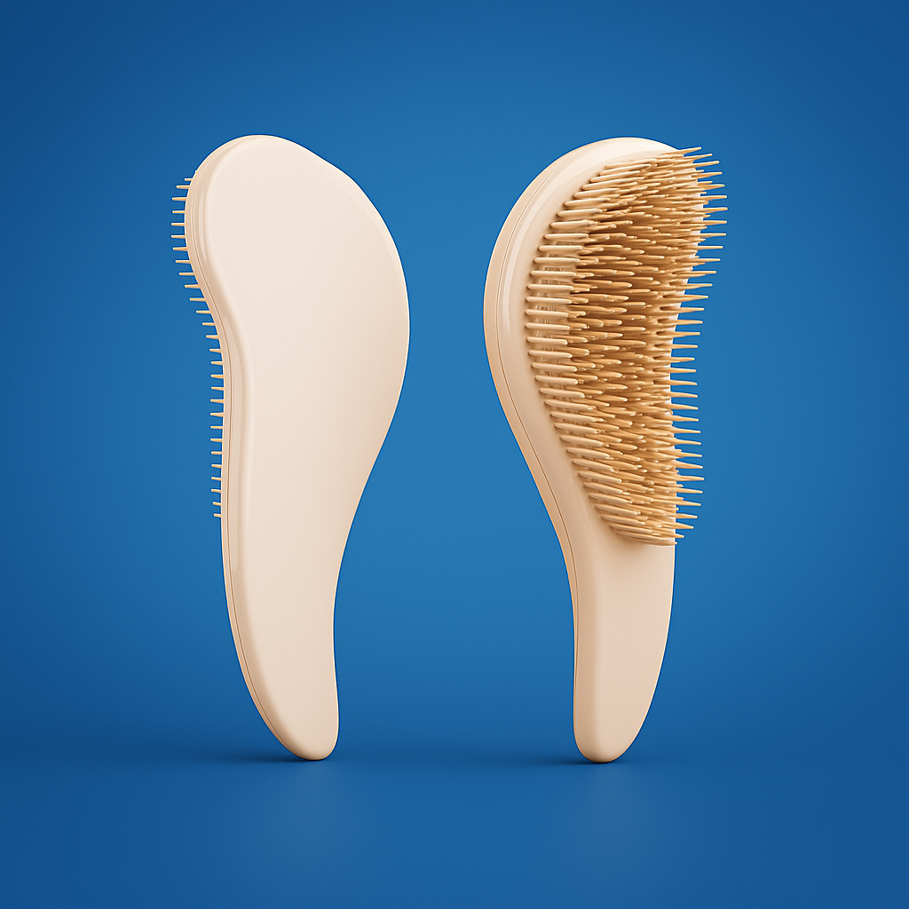 SilkGlide | Detangling Brush – Pain-Free Knot Removal – Anti-Static Flexible Bristles – Gentle Scalp Massage – For Curly & Straight Hair