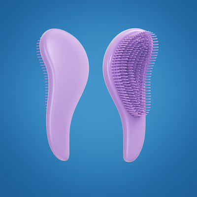 SilkGlide | Detangling Brush – Pain-Free Knot Removal – Anti-Static Flexible Bristles – Gentle Scalp Massage – For Curly & Straight Hair