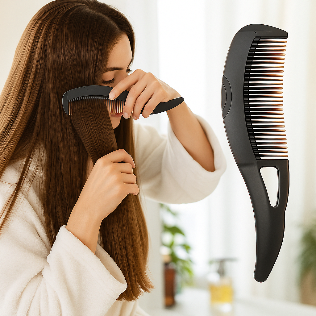 ClearScalp | Dandruff Removal Comb – Hollow Design – Soft Tip Scalp Massager – Relieves Itch – Removes Flakes – Healthy Clean Hair