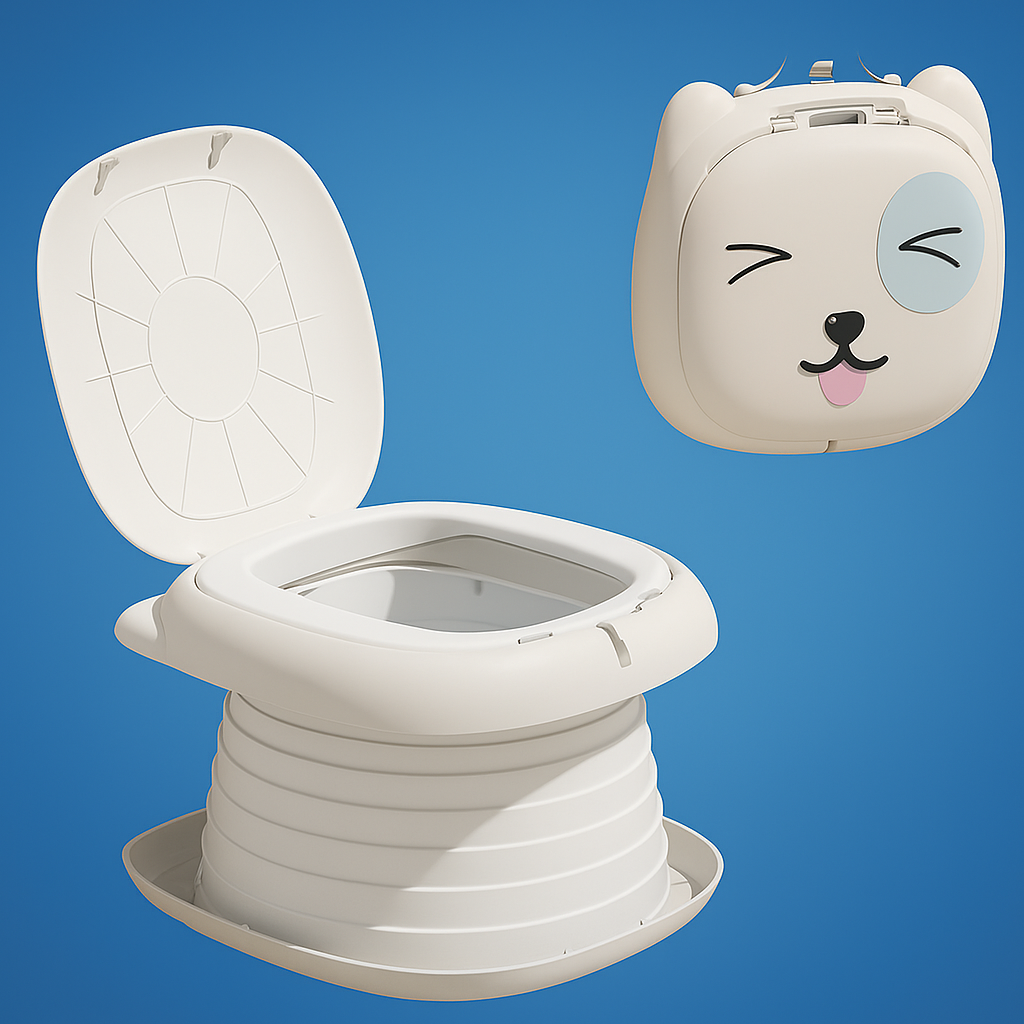 TravEase Potty | Portable Potty Toddler – Odour-Blocking Liners – Strong 50 kg Capacity – Travel & Day Out Use