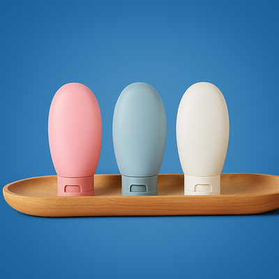 EcoVoyage Kit | Travel Cosmetic Bottle Set – Leak-Proof Silicone – 60 ml Refillable – Ideal for Carry-On Trips