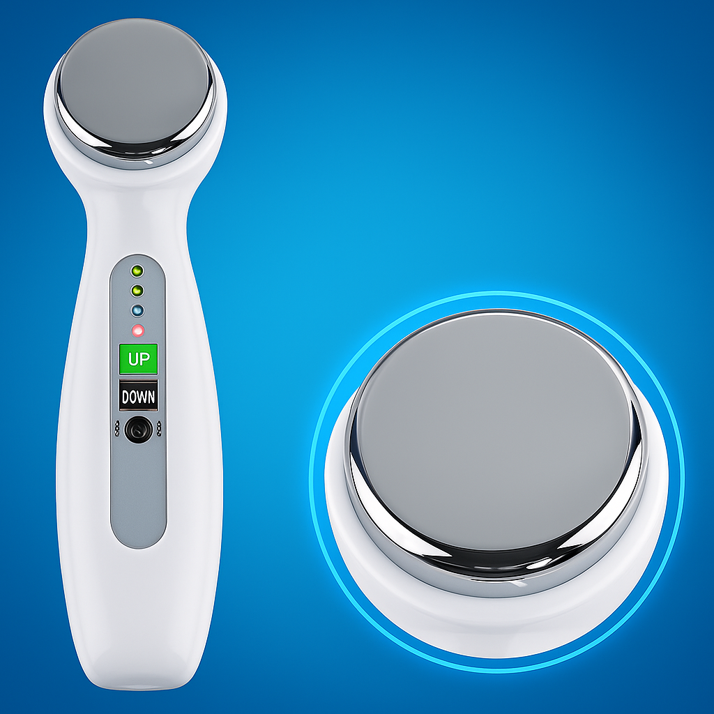 DermaLift | Ultrasonic Facial Massager – Skin Tightening Anti-Ageing – 1 MHz Vibration – At-Home Device for Women