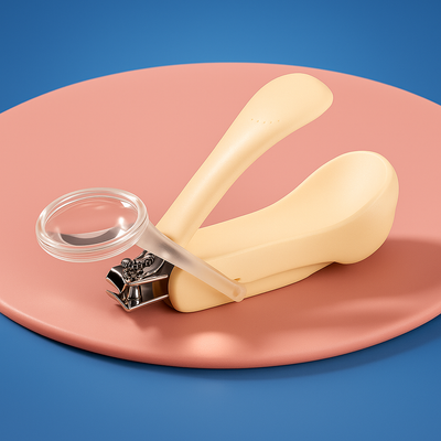 TinyFocus Groom | Baby Nail Clippers – Built-in Magnifier – Stainless Steel Blades – Safe Grip for Newborns & Infants