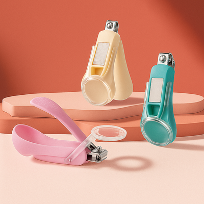 TinyFocus Groom | Baby Nail Clippers – Built-in Magnifier – Stainless Steel Blades – Safe Grip for Newborns & Infants