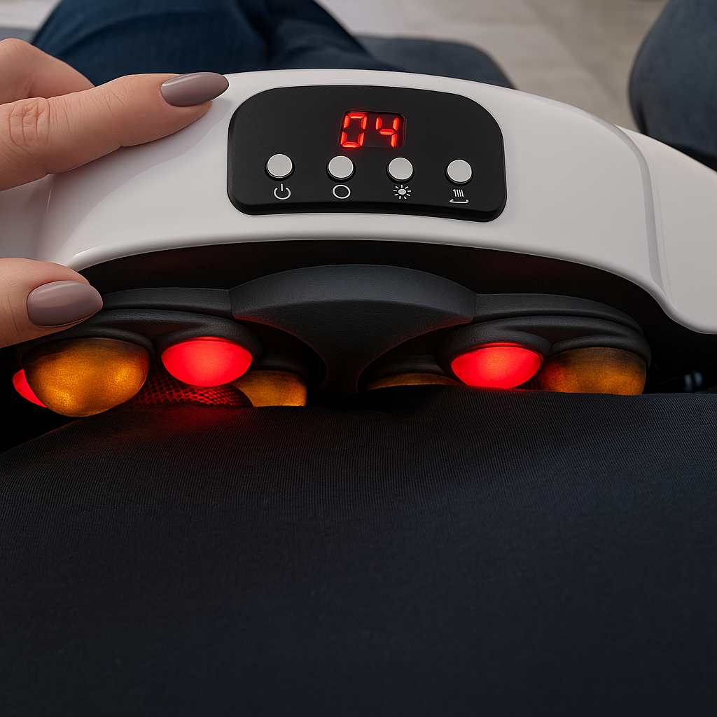 CoreCalm | Abdominal Heating Massager – Heat Light Massage – Adjustable Wireless Belt – Relief for Period Cramps & Bloating