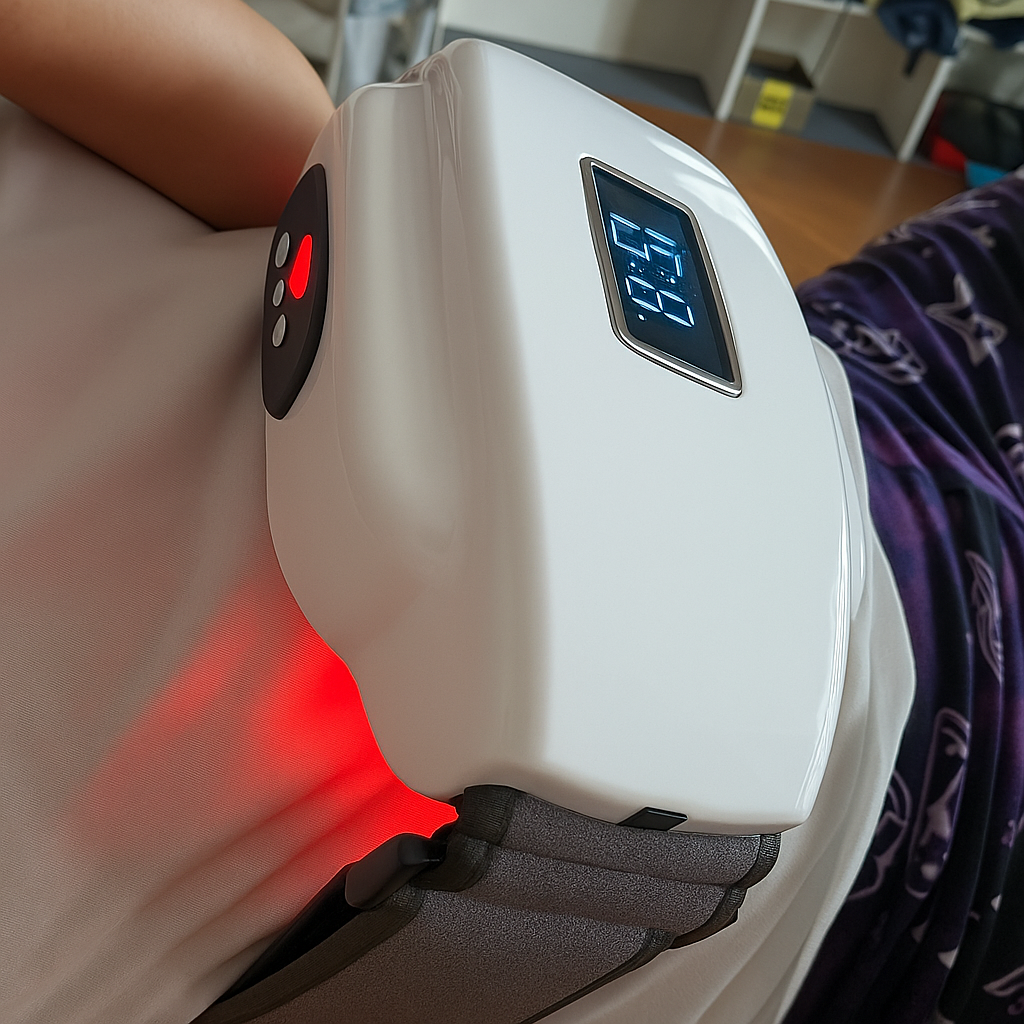 CoreCalm | Abdominal Heating Massager – Heat Light Massage – Adjustable Wireless Belt – Relief for Period Cramps & Bloating