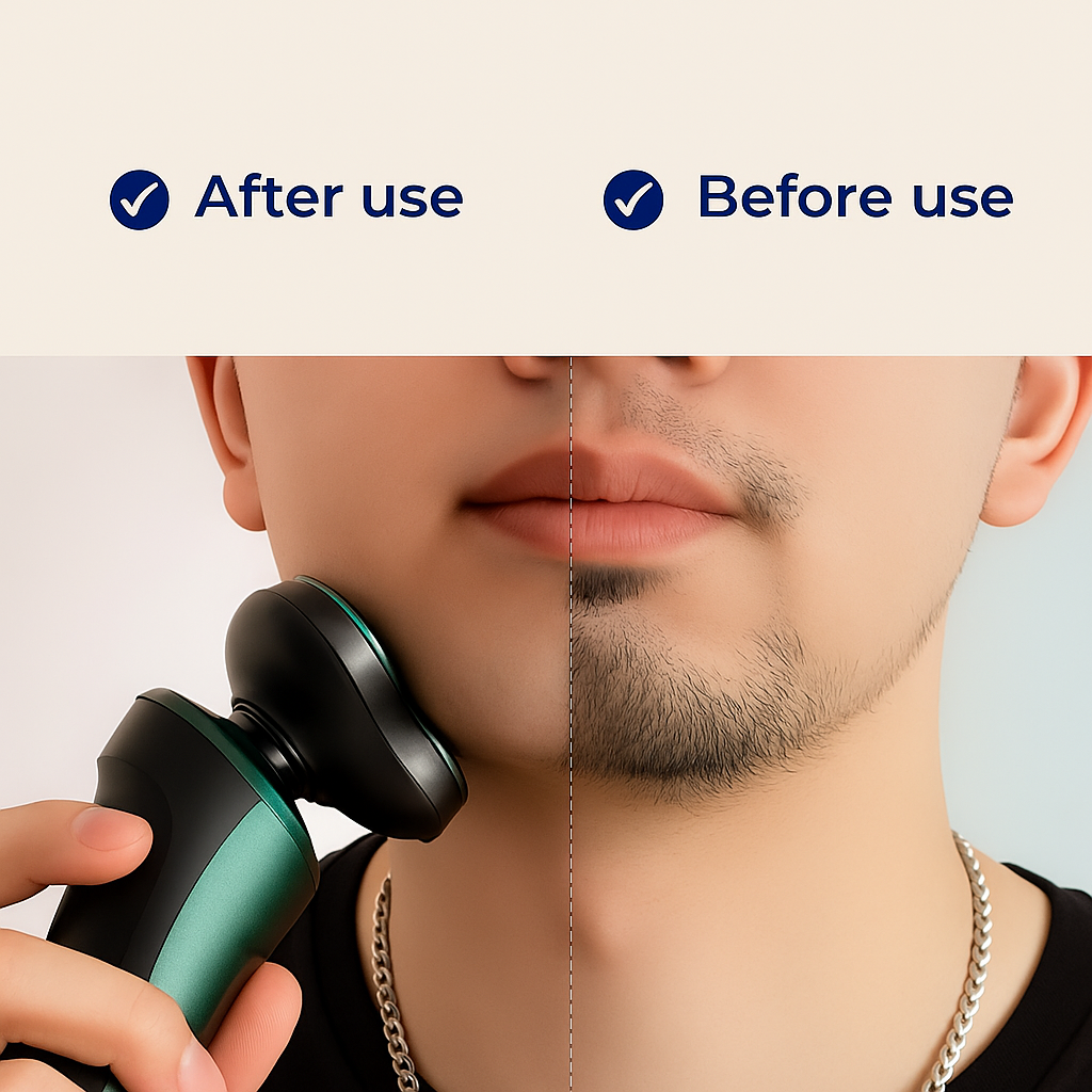 SmoothEdge | Electric Shaver for Men - 4-in-1 Grooming – Waterproof – LED Display – USB Rechargeable – Wet and Dry Shaving