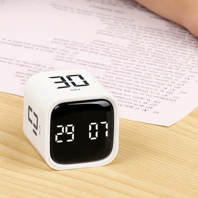 TimeFlip | Productivity Timer Cube – Instant Flip Start – Large LED Rechargeable Display – For Work Study Focus
