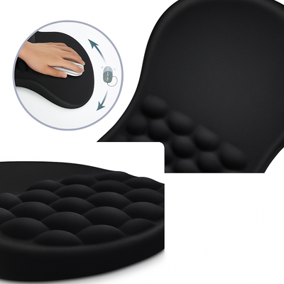 ErgoEase | Wrist Rest Mouse Pad – Relieves Wrist Pain – Cushioned Non-Slip Base – For Office Work & Gaming