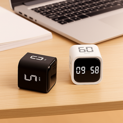 TimeFlip | Productivity Timer Cube – Instant Flip Start – Large LED Rechargeable Display – For Work Study Focus
