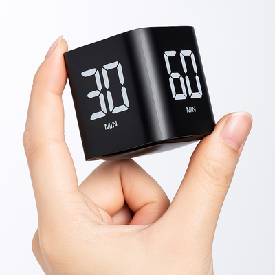 TimeFlip | Productivity Timer Cube – Instant Flip Start – Large LED Rechargeable Display – For Work Study Focus