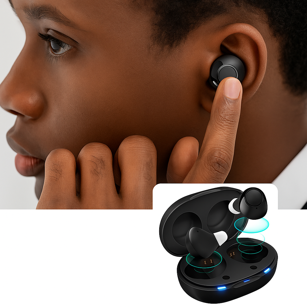 HearEase | OTC Hearing Amplifier – Noise Reduction & Clarity Boost – Rechargeable Lightweight Design – Everyday Conversations