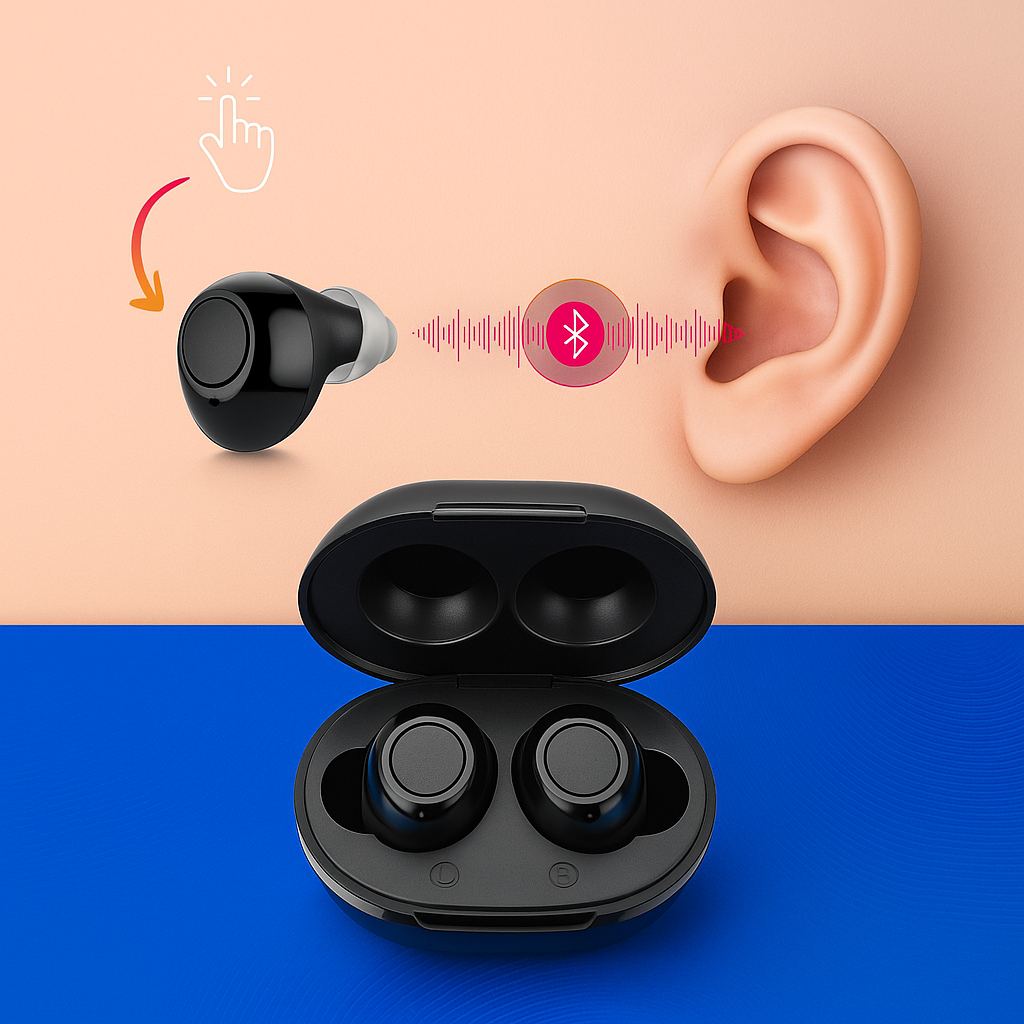 HearEase | OTC Hearing Amplifier – Noise Reduction & Clarity Boost – Rechargeable Lightweight Design – Everyday Conversations