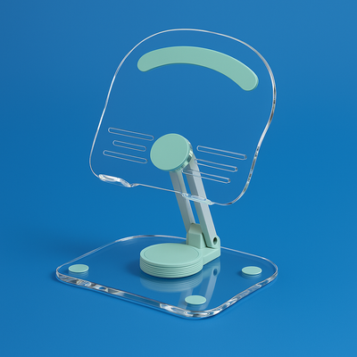 StandEase | Tablet Stand For Desk – Ergonomic Adjustable Angles – Acrylic Foldable Non-slip – Home Office & Study