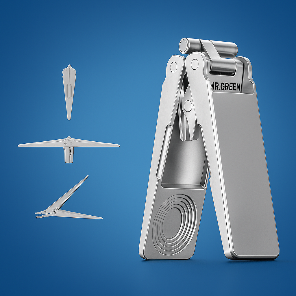 ClipGuard | Nail Clippers – Mess-free Catcher – Stainless Steel Foldable – Travel & Home Grooming