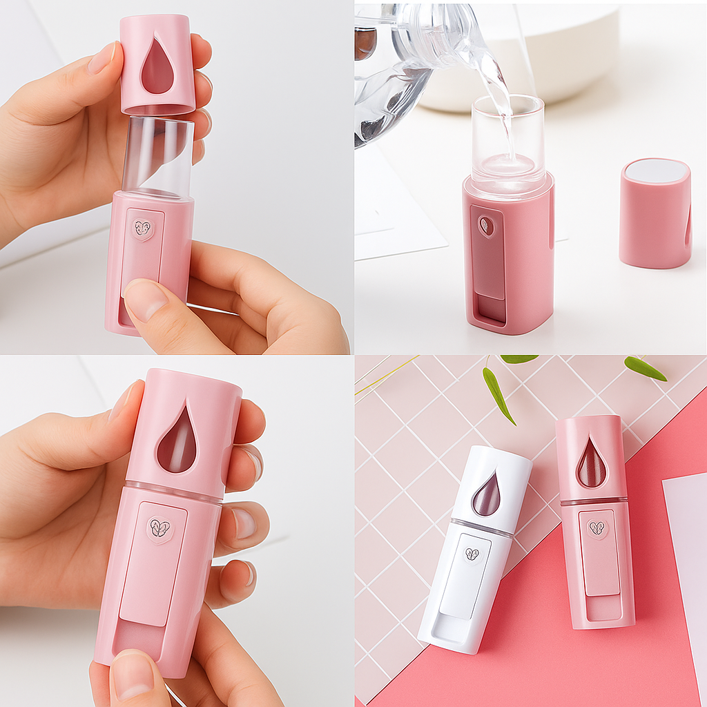 HydraMist | Facial Steamer – Deep Hydration Nano Mist – USB Rechargeable Handheld – Travel & Home Skincare