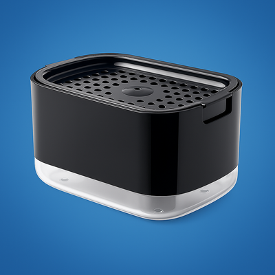 TidyFlow | Soap Dispenser Sponge Holder – Compact Non-Slip – Silicone Base Easy Clean – Kitchen Sink Organisation