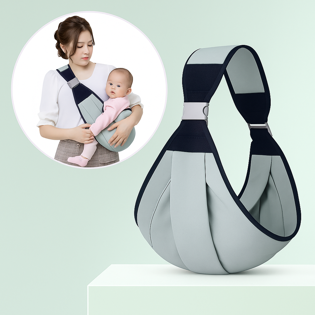 CarryEase | Baby Carrier Sling – Ergonomic Breathable – Lightweight Mesh Adjustable – Newborns and Parents
