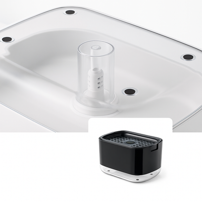 TidyFlow | Soap Dispenser Sponge Holder – Compact Non-Slip – Silicone Base Easy Clean – Kitchen Sink Organisation