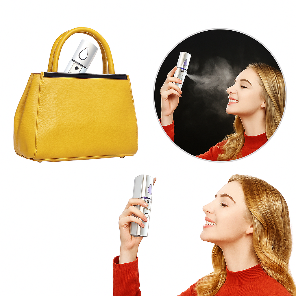 HydraMist | Facial Steamer – Deep Hydration Nano Mist – USB Rechargeable Handheld – Travel & Home Skincare