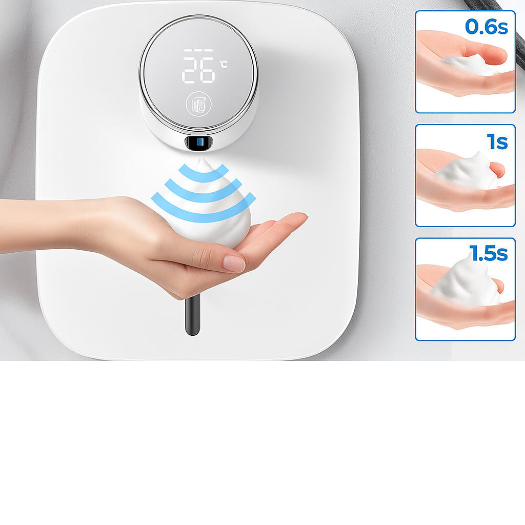 PureGuard | Automatic Soap Dispenser – Touchless Hygiene – Rechargeable Wall Mounted – Bathrooms Kitchens Homes
