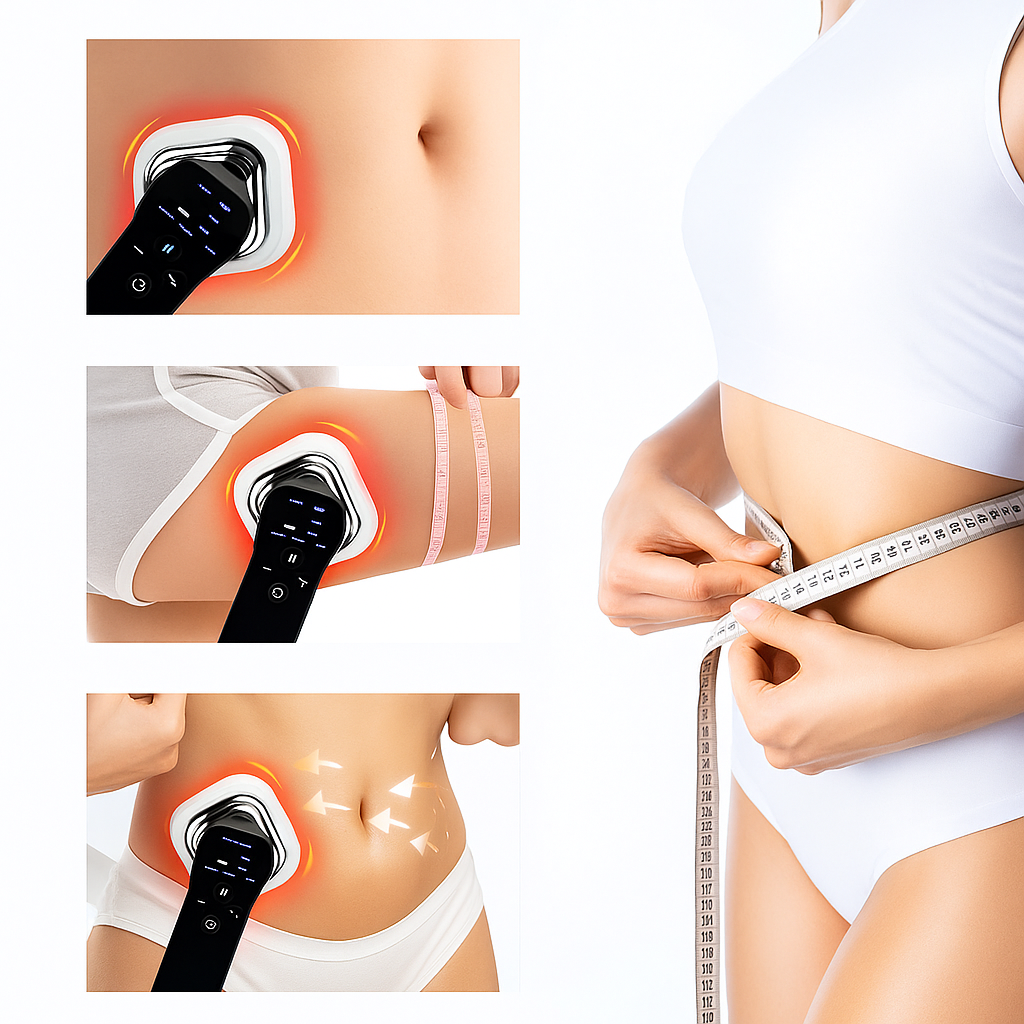 CelluTherm | Handheld Massager – Cellulite Reduction – Heat & Vibration Therapy – Weight Loss Toning & Smoother Skin