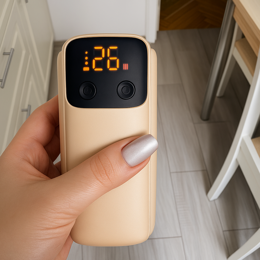 MilkEase | Portable Bottle Warmer – USB Rechargeable with LED Display – Spill-Free Compact Design – Travel & On-the-Go Parents