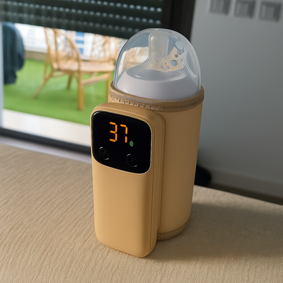 MilkEase | Portable Bottle Warmer – USB Rechargeable with LED Display – Spill-Free Compact Design – Travel & On-the-Go Parents