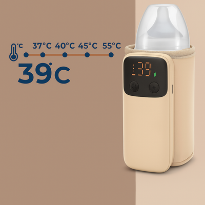 MilkEase | Portable Bottle Warmer – USB Rechargeable with LED Display – Spill-Free Compact Design – Travel & On-the-Go Parents