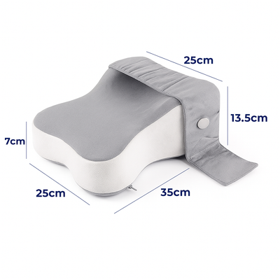 DreamRelief | Knee Pillow – Side Sleeper Alignment – Breathable Memory Foam with Strap – Pregnancy and Hip Support