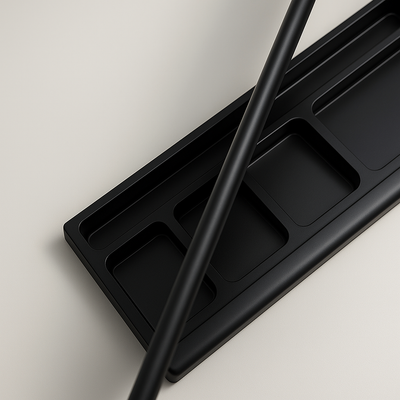 DeskZen | Keyboard Wrist Rest – Ergonomic Cushion Support – Non-Slip Pad with Storage Box – Office Productivity & Comfort