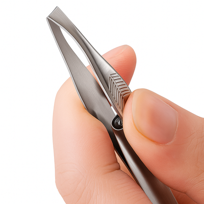 BrowSure | Eyebrow Tweezers – Rust-Resistant Stainless Steel – LED Light Precision Grip – Long-Lasting At-Home Grooming