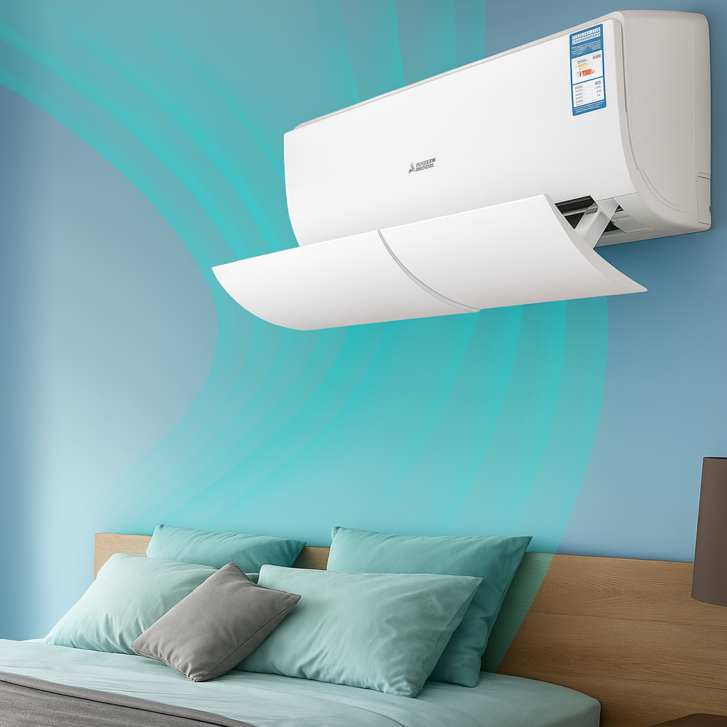 BreezeBlocker | Air Conditioner Deflector – Prevents Cold Draughts – Adjustable Anti-Blowing Design – Children, Elderly & Family Health