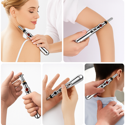PulseCare | Pain Relief Acupuncture Pen – Drug-free Massage Therapy – Multi-head Design – Stress and Muscle Recovery