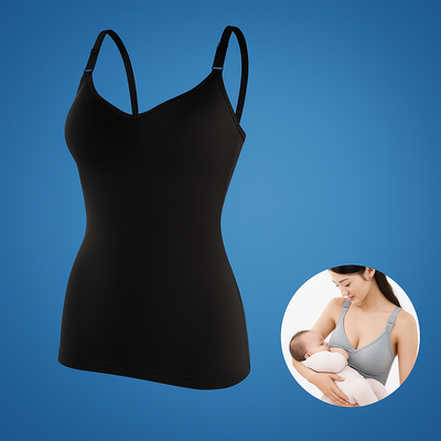 Nurtura | Maternity Breastfeeding Top – Leak-proof Support Pads – Stretch Cotton – Confidence for New Mothers