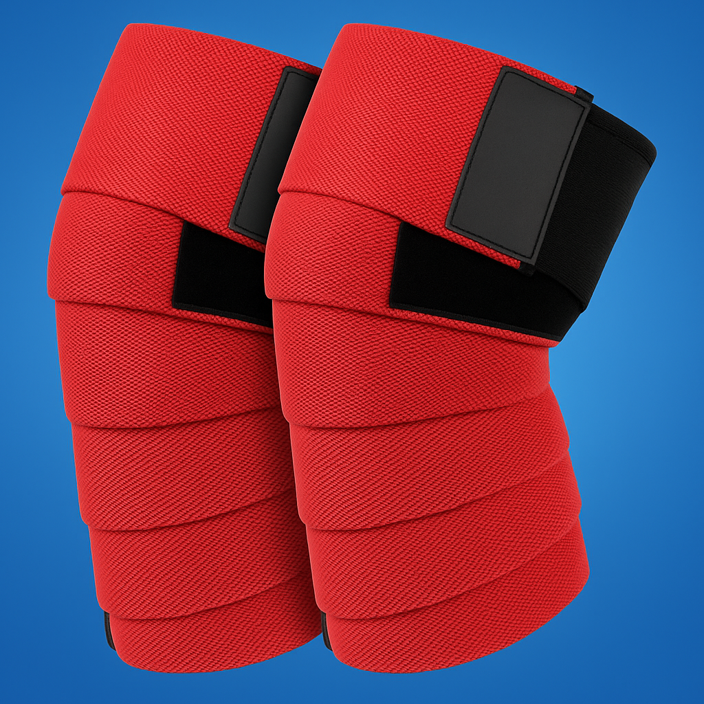 LiftGuard | Powerlifting Knee Wraps – Injury Prevention – Non-slip Long Design – Squats and Strength Training