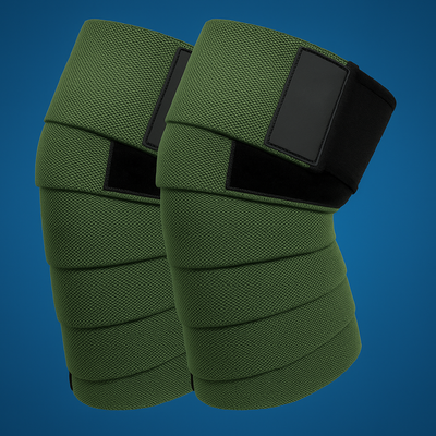 LiftGuard | Powerlifting Knee Wraps – Injury Prevention – Non-slip Long Design – Squats and Strength Training