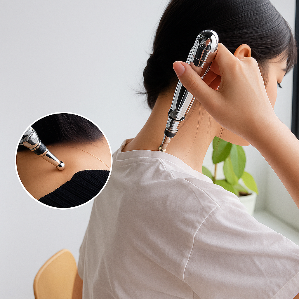 PulseCare | Pain Relief Acupuncture Pen – Drug-free Massage Therapy – Multi-head Design – Stress and Muscle Recovery