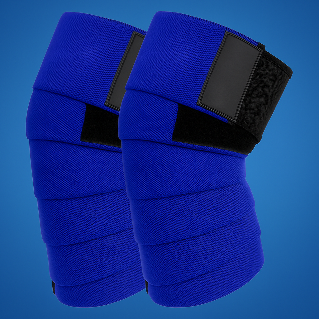 LiftGuard | Powerlifting Knee Wraps – Injury Prevention – Non-slip Long Design – Squats and Strength Training