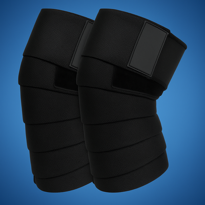 LiftGuard | Powerlifting Knee Wraps – Injury Prevention – Non-slip Long Design – Squats and Strength Training