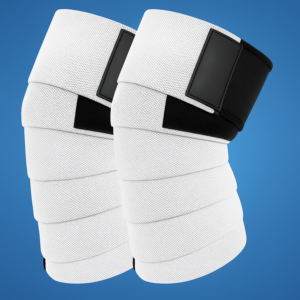 LiftGuard | Powerlifting Knee Wraps – Injury Prevention – Non-slip Long Design – Squats and Strength Training