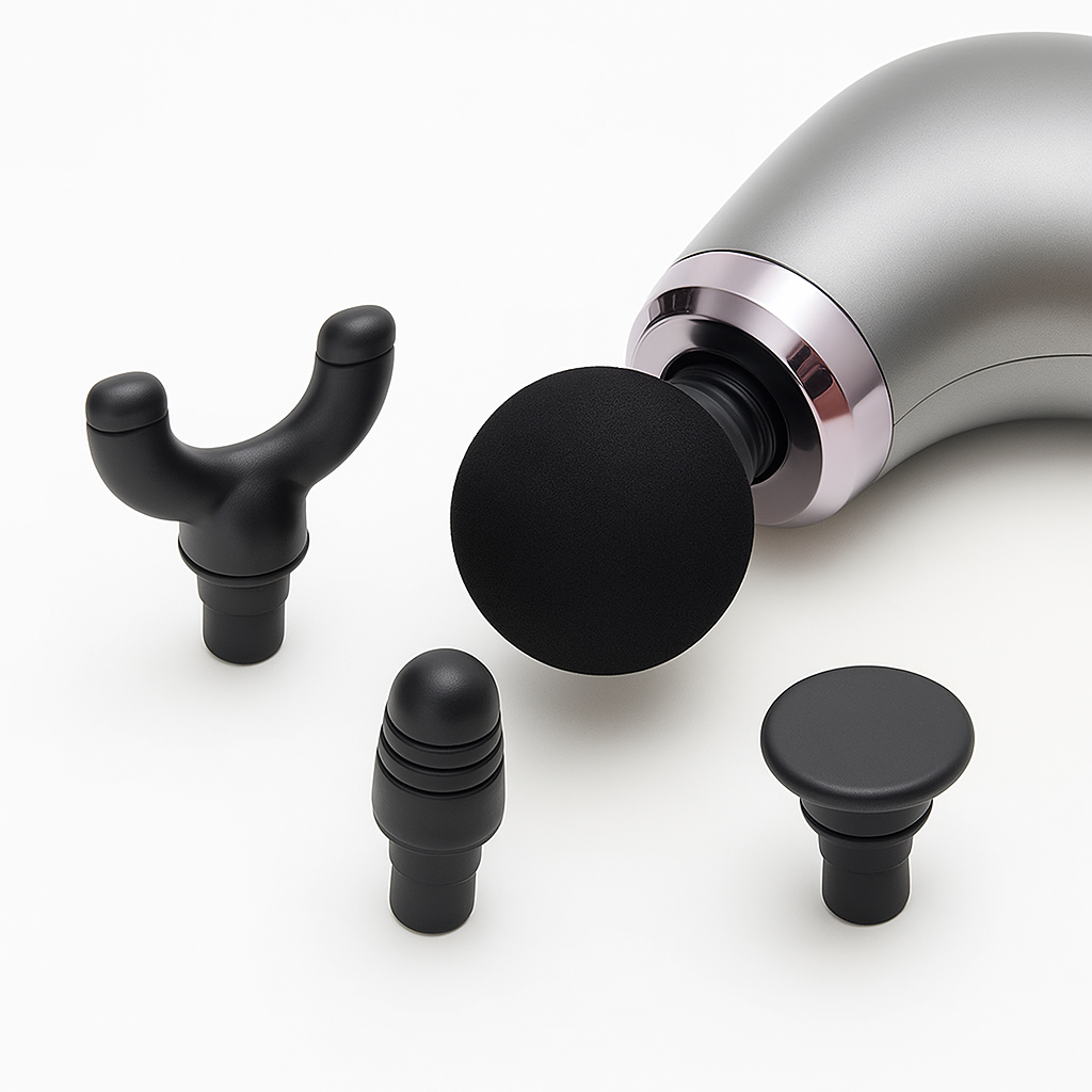 DeepEase | Massage Gun – Extended Handle – Quiet Adjustable Levels – Pain Relief For Back and Full Body