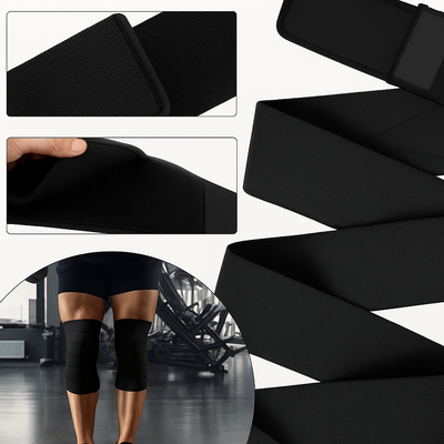 LiftGuard | Powerlifting Knee Wraps – Injury Prevention – Non-slip Long Design – Squats and Strength Training