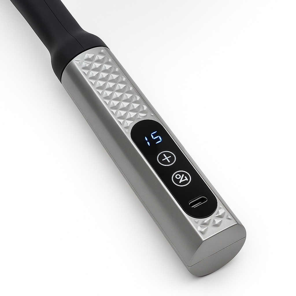 DeepEase | Massage Gun – Extended Handle – Quiet Adjustable Levels – Pain Relief For Back and Full Body