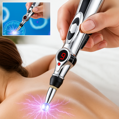 PulseCare | Pain Relief Acupuncture Pen – Drug-free Massage Therapy – Multi-head Design – Stress and Muscle Recovery
