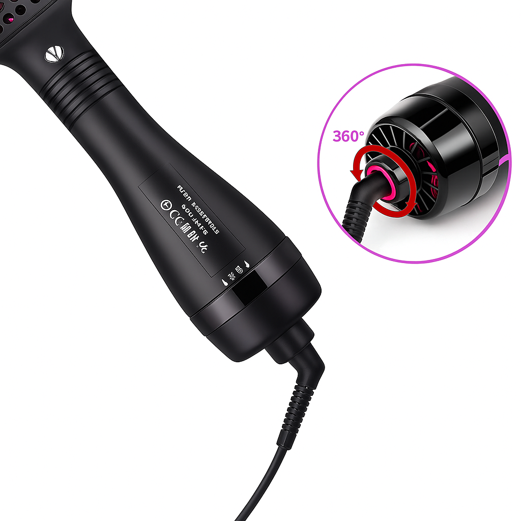 SilkFlow | Hair dryer brush – Volumising ionic technology – 1000W lightweight – Salon-quality blow dries at home