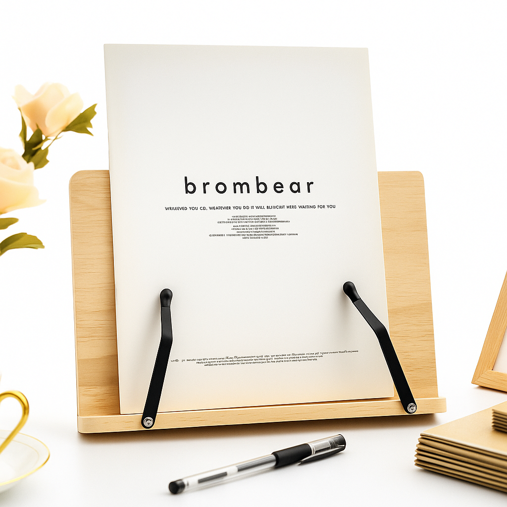 PageLift | Book stand – Foldable Adjustable – Wooden Stable Frame – Cookbooks Tablets and Hands-free Reading