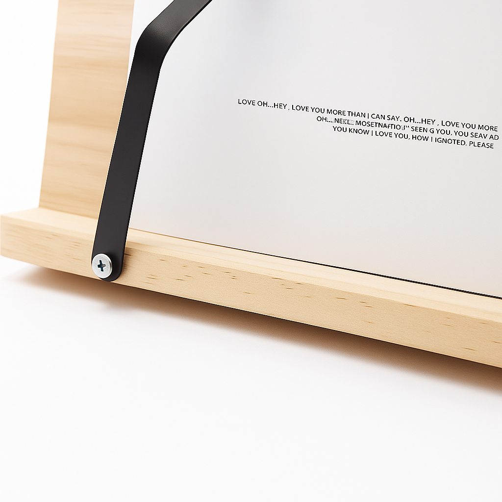 PageLift | Book stand – Foldable Adjustable – Wooden Stable Frame – Cookbooks Tablets and Hands-free Reading